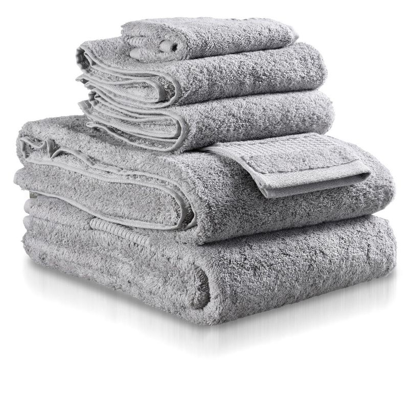 Delilah Home 100% Organic Cotton Towels, 6 piece set (2pcs 13x13,  2pcs 16x30, 2 pcs 30x54)