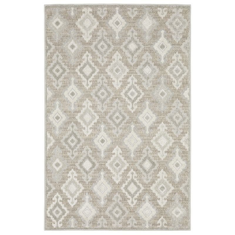 Captiv8e Designs 7'10"x10'10" Tiana Global Medallions Beige/Gray Area Rug