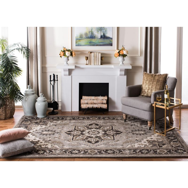 Royalty ROY700 Hand Tufted Indoor Area Rug - 6'x9' - Silver/Charcoal - Safavieh