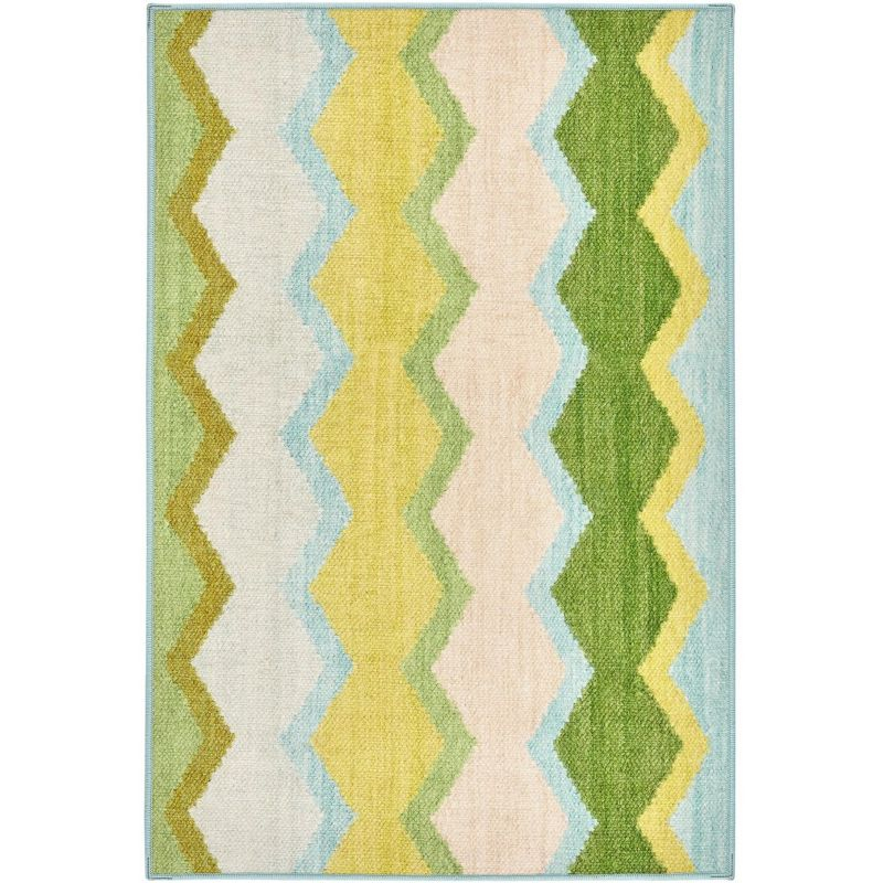 Safety Net Kit Kemp x Annie Selke Safety Net Green Machine Washable Rug