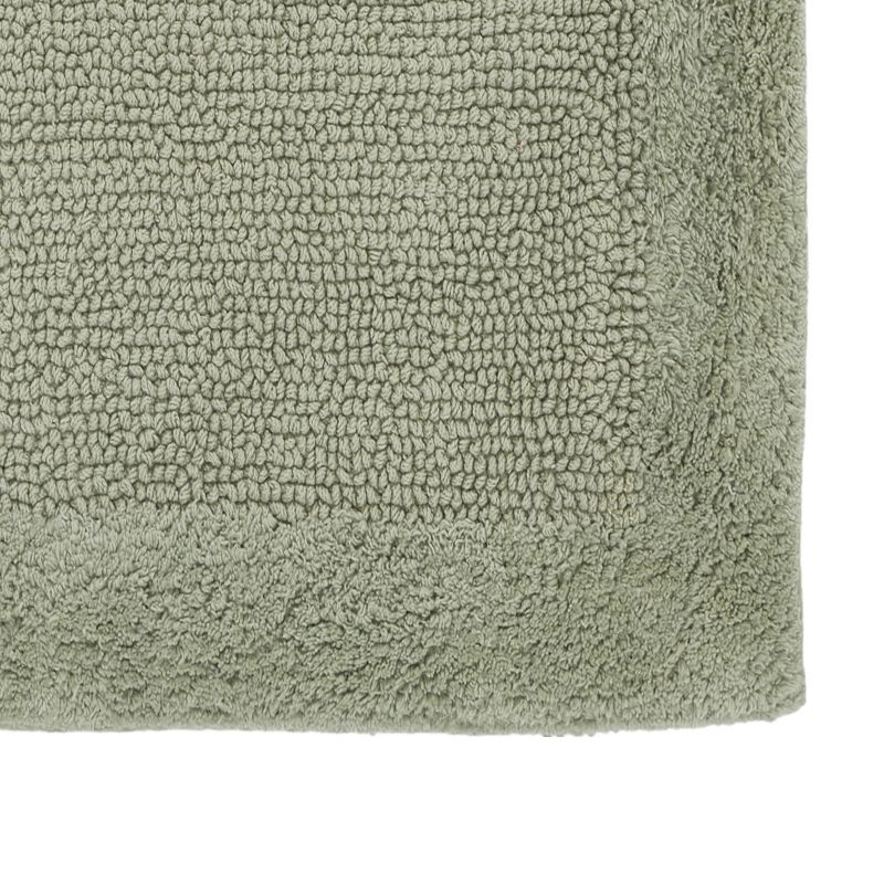 Better Trends Edge 100% Cotton Tufted Reversible Bath Rug 17" x 24" Rectangle - Dark Sage