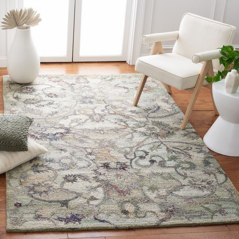 Anatolia AN401 Hand Tufted Area Rug  - Sage/Beige - 3'x5' - Safavieh.