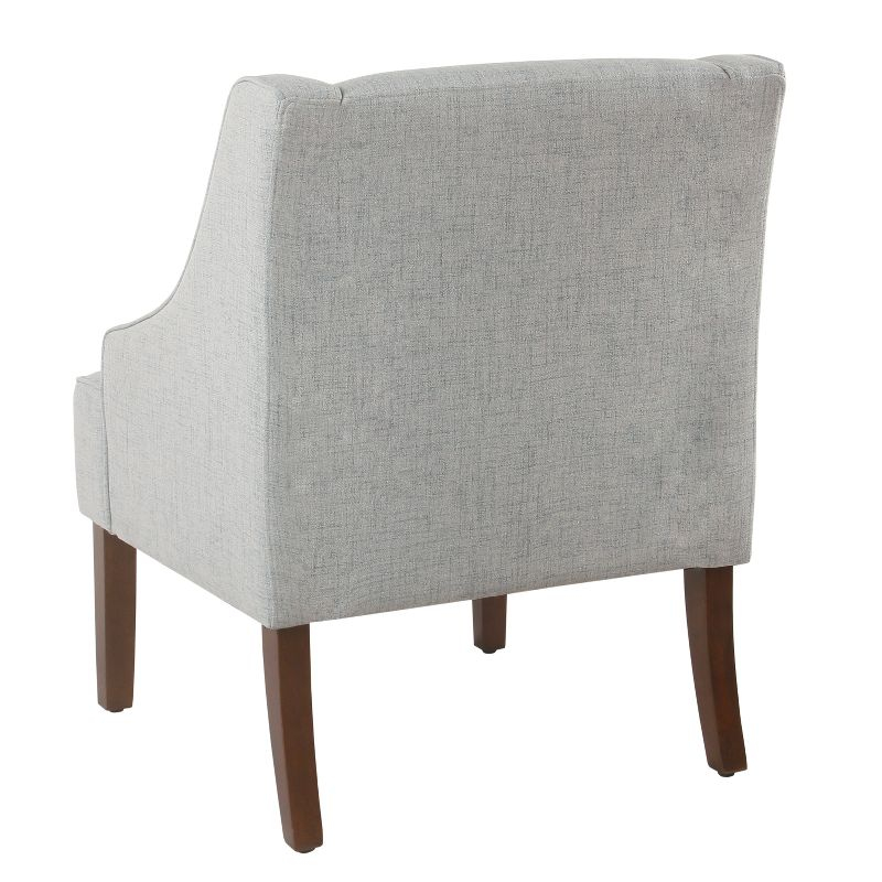 Classic Swoop Arm Accent Chair Light Blue - HomePop: Upholstered Polyester, Foam-Filled, Plywood Frame