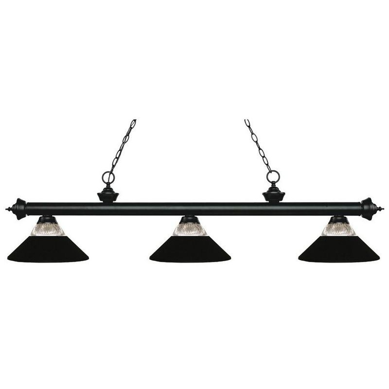 Z-Lite Riviera 3 - Light Island Pendant Light in  Matte Black