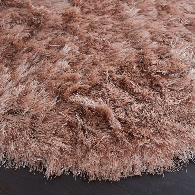 Paris Shag SG511 Hand Tufted Indoor Area Rug - Beige - 5' Round - Safavieh