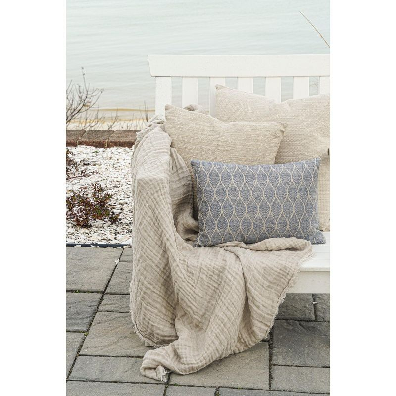 Summer Flora Indigo Indoor Outdoor Pillow 24x24