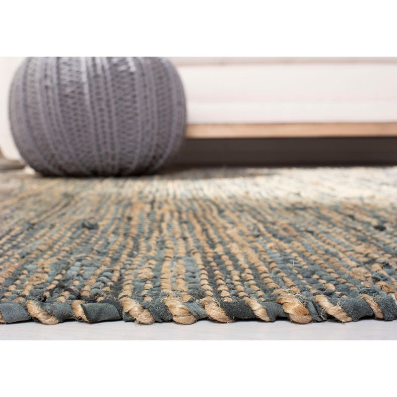 Vintage Leather VTL203 Hand Woven Area Rug - Grey - 8'x10' - Safavieh.