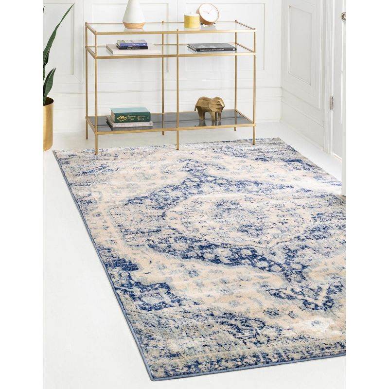 Unique Loom Asheville Collection Area Rug - Tanglewood (8'  x 10' Rectangle Blue/Light Blue)