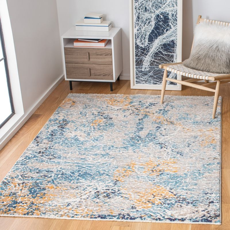 Madison MAD494 Power Loomed Area Rug - Grey/Blue - 8'x10' - Safavieh.