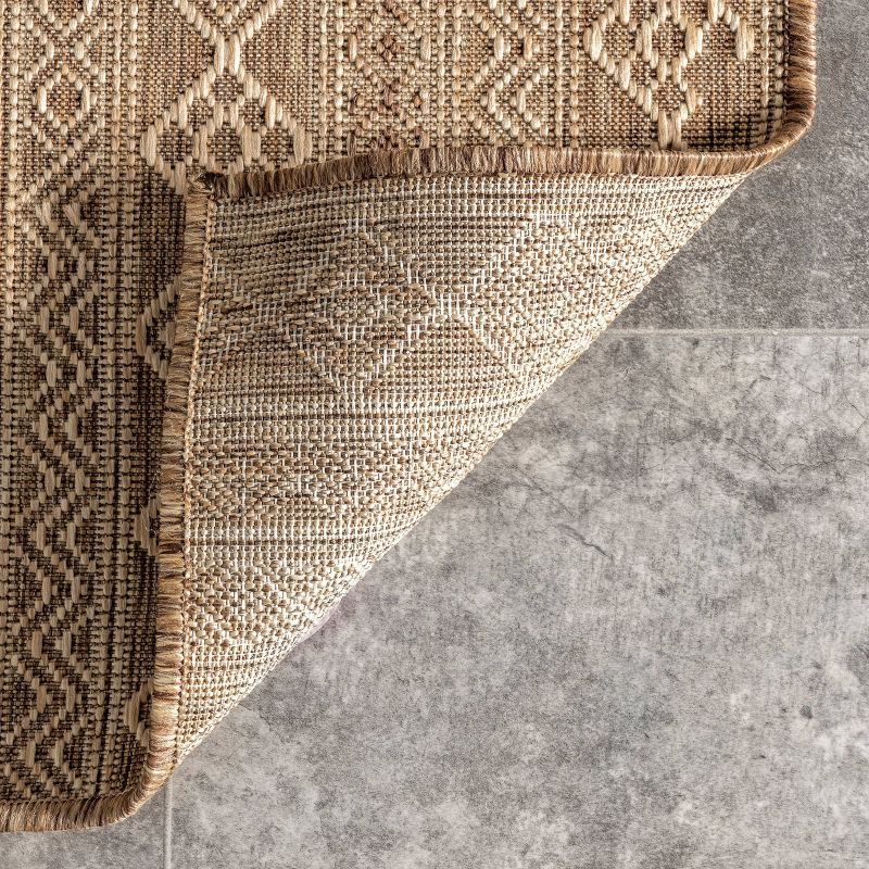 Devon Geometric Striped Indoor and Outdoor Area Rug - nuLOOM