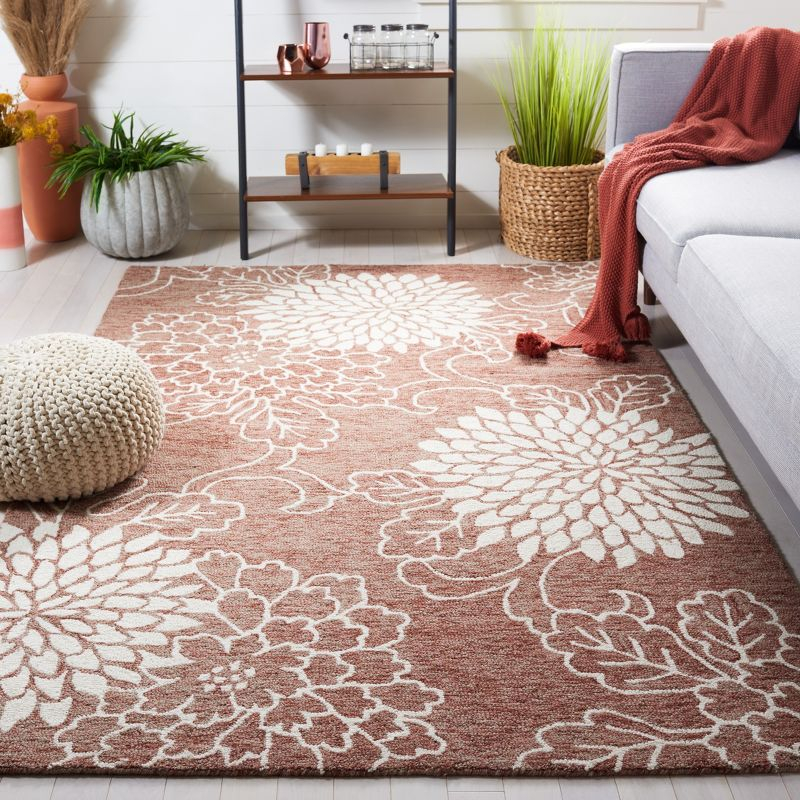 Jardin JAR602 Hand Tufted Area Rug - Brown/Ivory - 5'x8' - Safavieh.