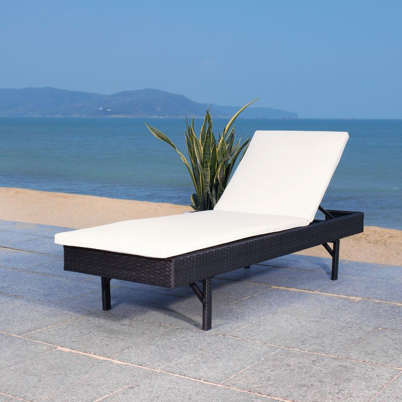 Cam Sunlounger - Outdoor - PAT7501 - Black/Beige -Safavieh