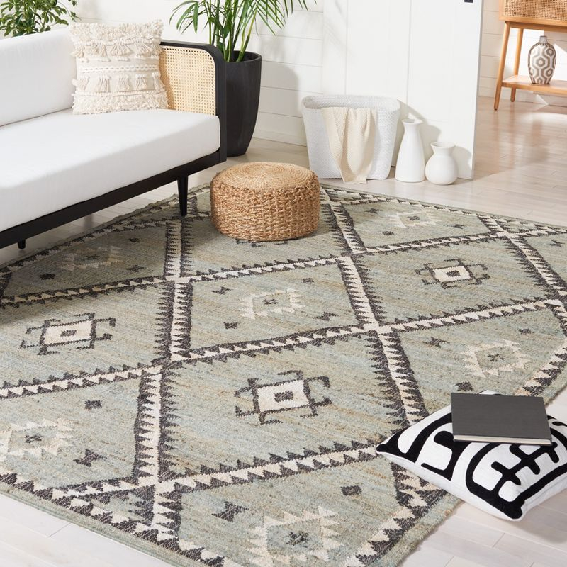 Kilim KLM761 Hand Woven Area Rug - Blue/Black - 8'x10' - Safavieh.