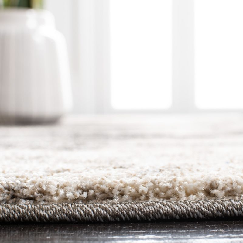 Retro RET2141 Power Loomed Runner Rug - Cream/Grey - 2'3"x9' - Safavieh.
