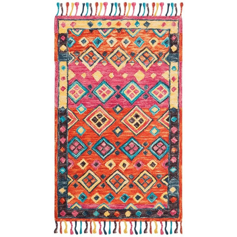 Aspen APN138 Hand Tufted Area Rug - Orange/Fuchsia - 4'x6' - Safavieh.