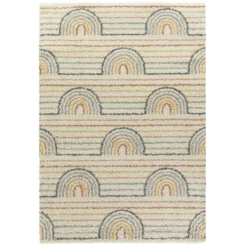 5'3"x7' Hailey Rainbow Striped Kids' Rug Cream - Balta Rugs