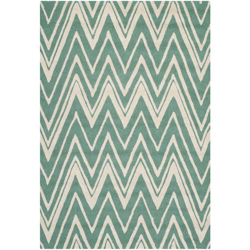 Cambridge CAM711 Tufted Indoor Accent Rug - Teal/Ivory - 3'x5' - Safavieh