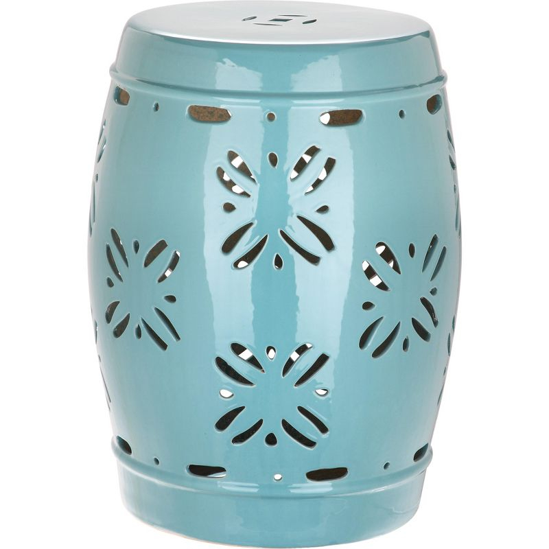 Sakura Garden Stool - Indoor/Outdoor - ACS4543 - Blue - Safavieh