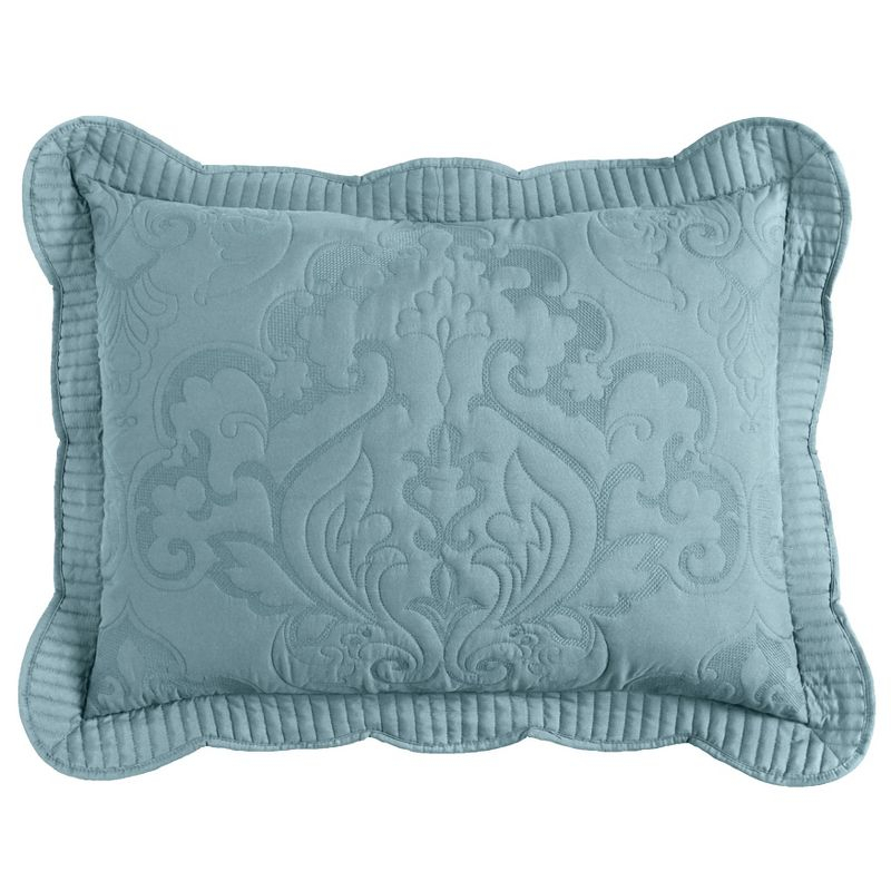 BrylaneHome Amelia Sham - Standard, Seaglass