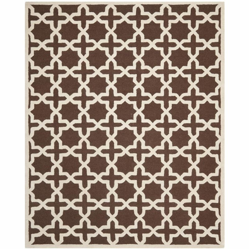 Cambridge CAM125 Tufted Indoor Area Rug - Dark Brown/Ivory - 8'x10' - Safavieh