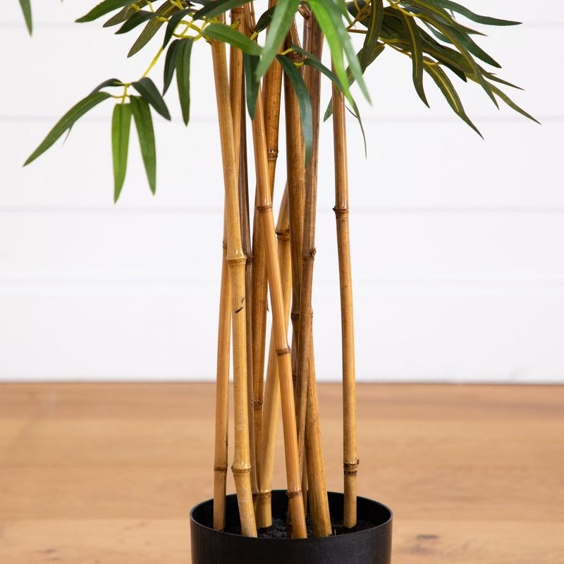 Nearly Natural 5-ft Curved Bamboo Artificial Tree