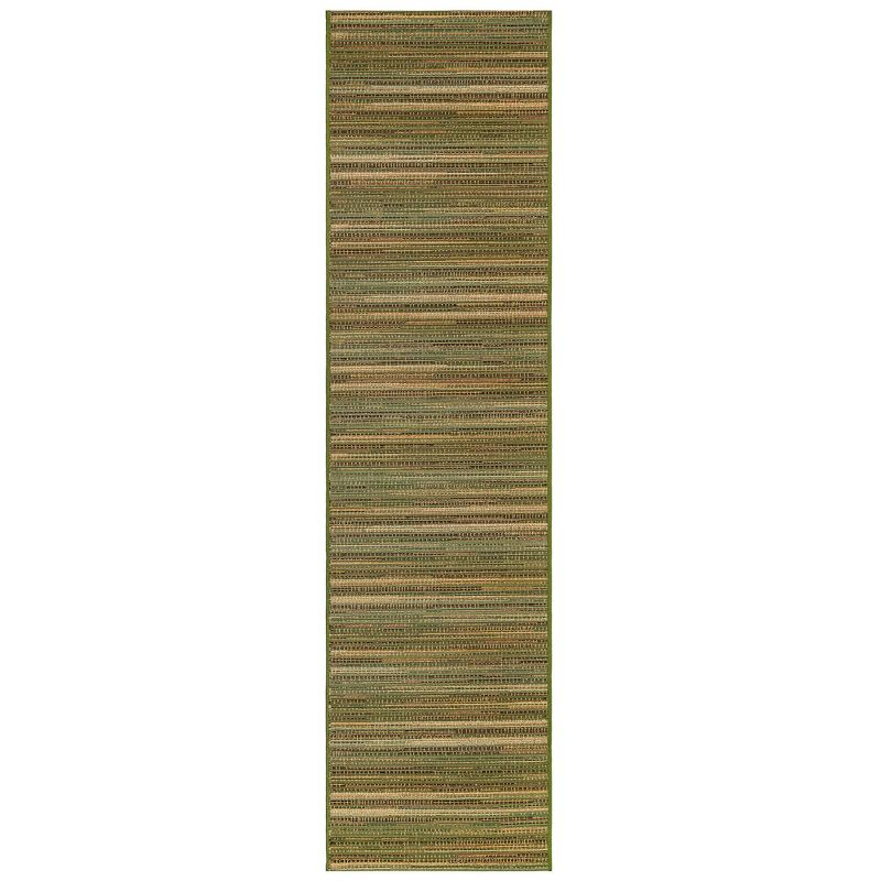 Liora Manne Marina Stripes Indoor/Outdoor Rug Green 1'11" x 7'6"