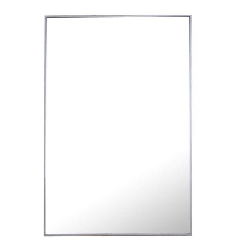 Elegant Decor Monet 42" x 28" Rectangle Metal Frame Mirror in Silver