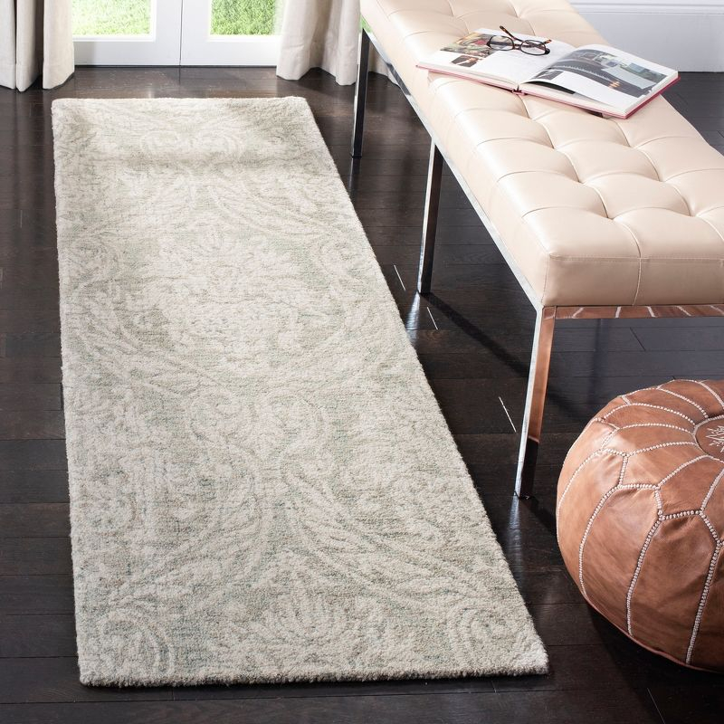 Abstract ABT204 Handmade Indoor Accent Rug - Grey/Ivory - 2'x3' - Safavieh