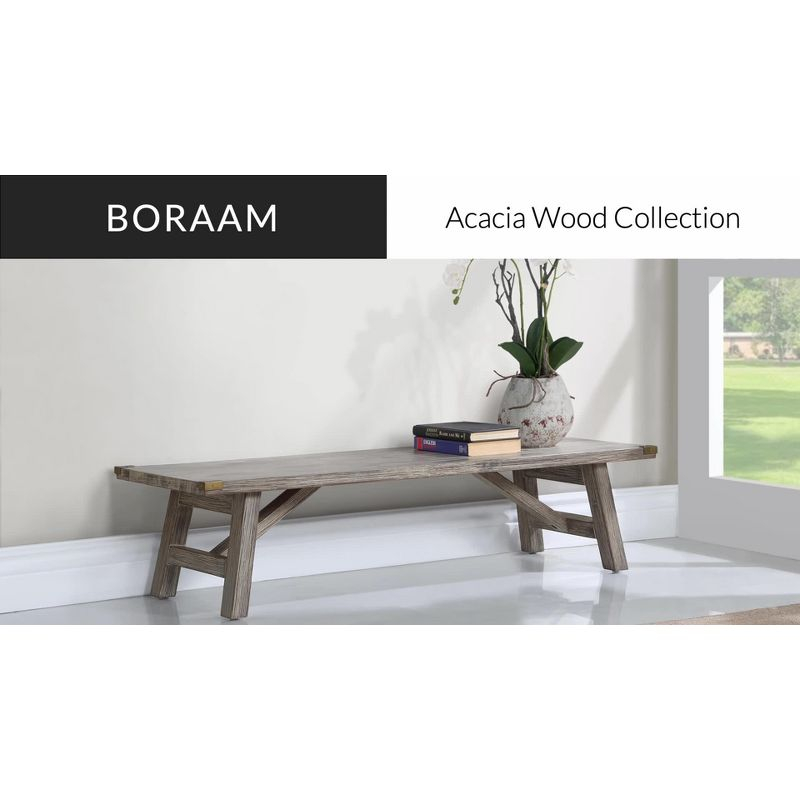 Boraam Rasmus Console Table Spanish Moss: Rubberwood Entryway Furniture, Transitional Style