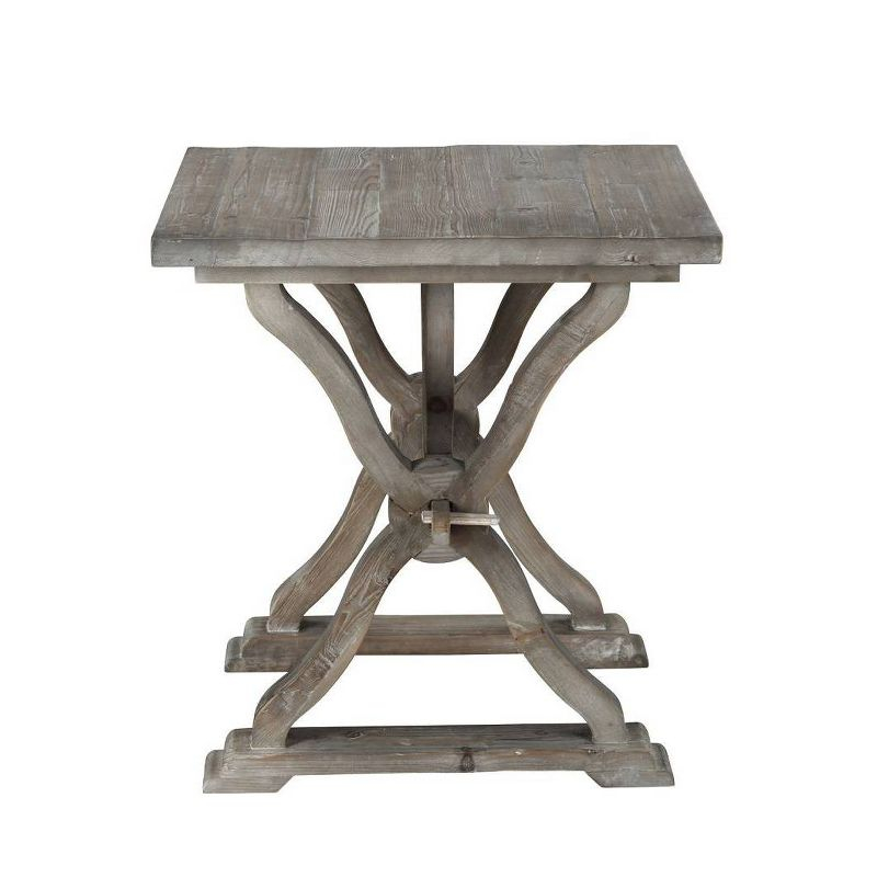 Boraam Colette Reclaimed Wood Side Table Whitewash Finish