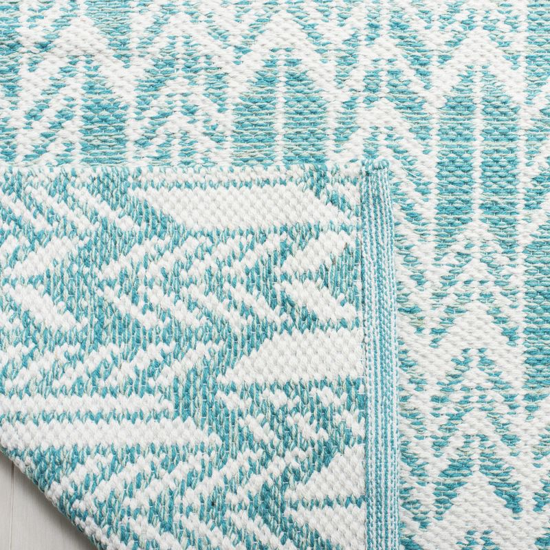 Montauk MTK609 Hand Woven Indoor Area Rug - Aqua/Ivory - 5'x8' - Safavieh