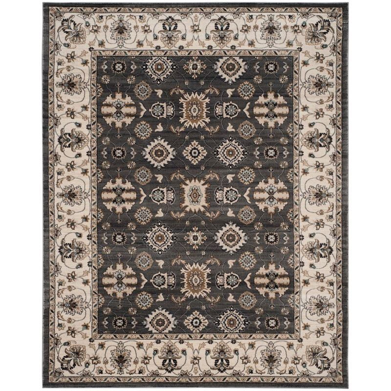 Lyndhurst LNH332 Power Loomed Area Rug - Grey/Cream - 8'x10' - Safavieh.