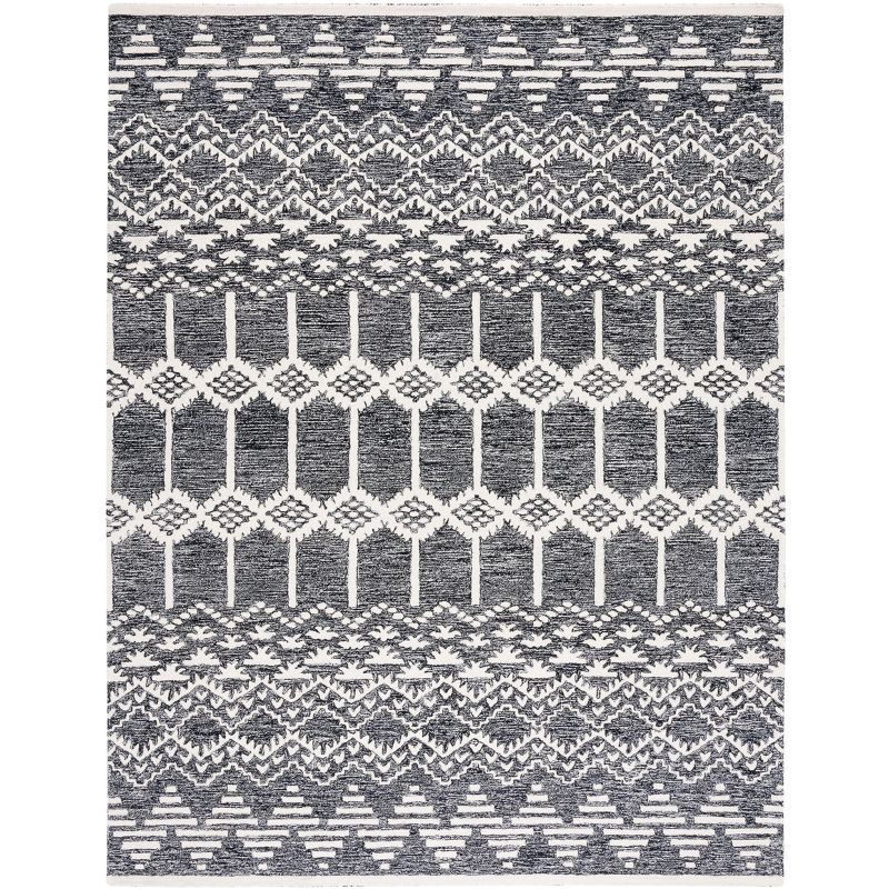 Metro MET253 Hand Tufted Area Rug - Black/Ivory - 8'x10' - Safavieh..