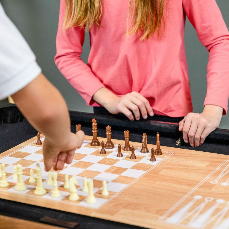 Sunnydaze Indoor Multi-Game Table with Billiards, Push Hockey, Foosball, Ping Pong, Bowling, and More - Light Wood Look