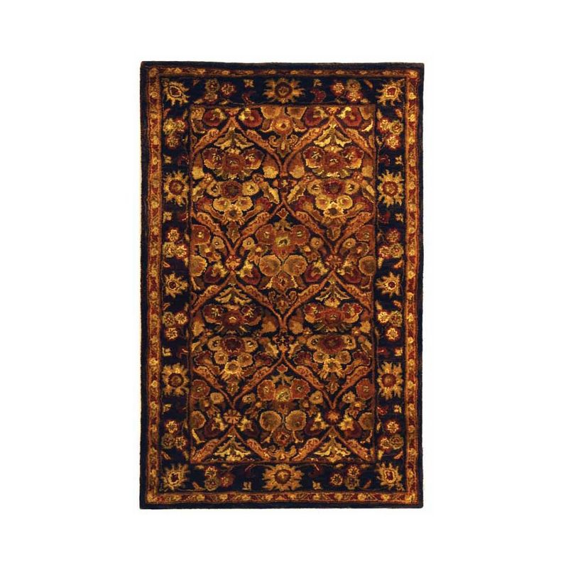 Antiquity AT51 Hand Tufted Indoor Area Rug - Dark Plum/Gold - 4'x6' - Safavieh