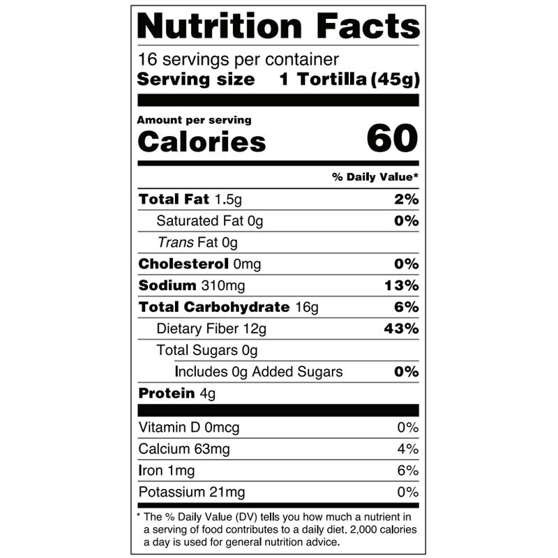 Ole Xtreme Wellness High Fiber Low Carb Keto Friendly Tortilla Wraps - 12.7oz/8ct