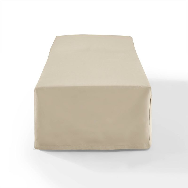 Crosley Outdoor Chaise Lounge Furniture Cover, Tan: Polyester, Waterproof, Scratch-Resistant, Drawstring Closure