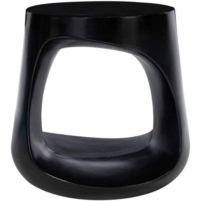 Vikki Concrete Accent Stool - Indoor/Outdoor - VNN1040 - Black - Safavieh