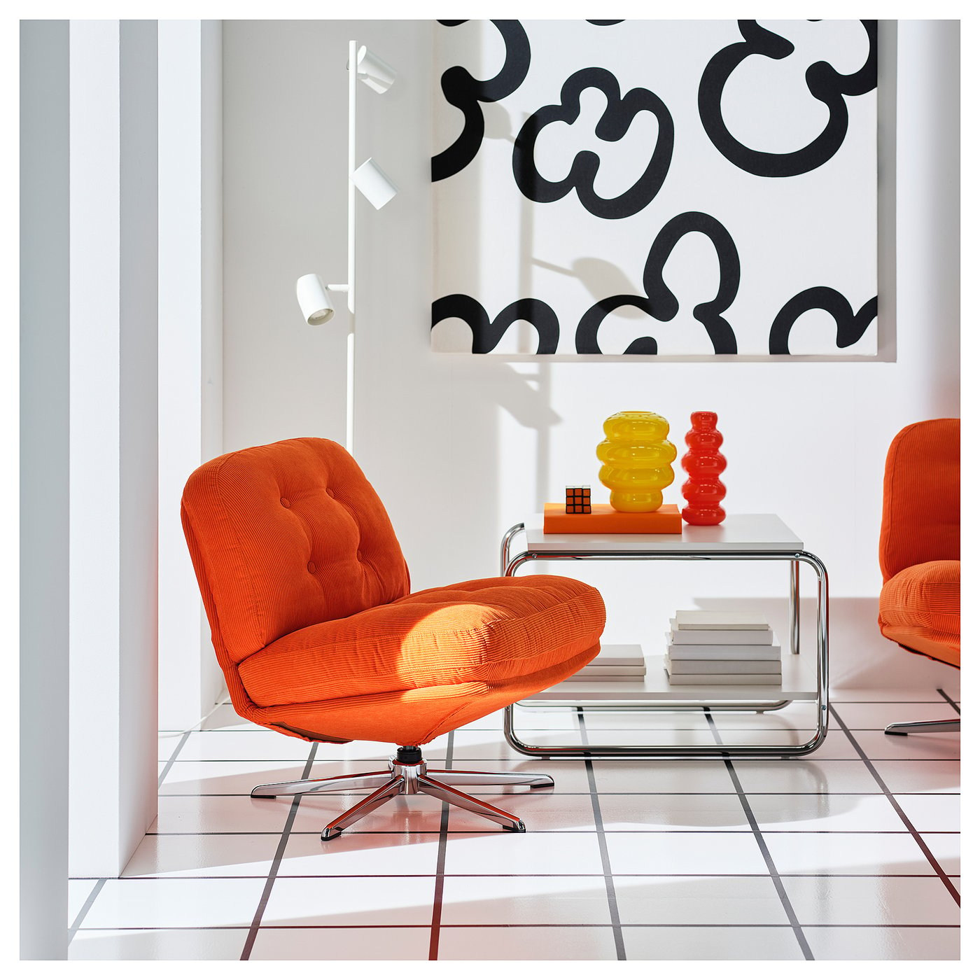 DYVLINGE Swivel chair - Kelinge orange