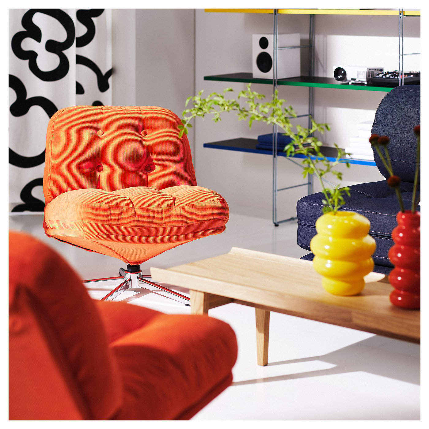 DYVLINGE Swivel chair - Kelinge orange