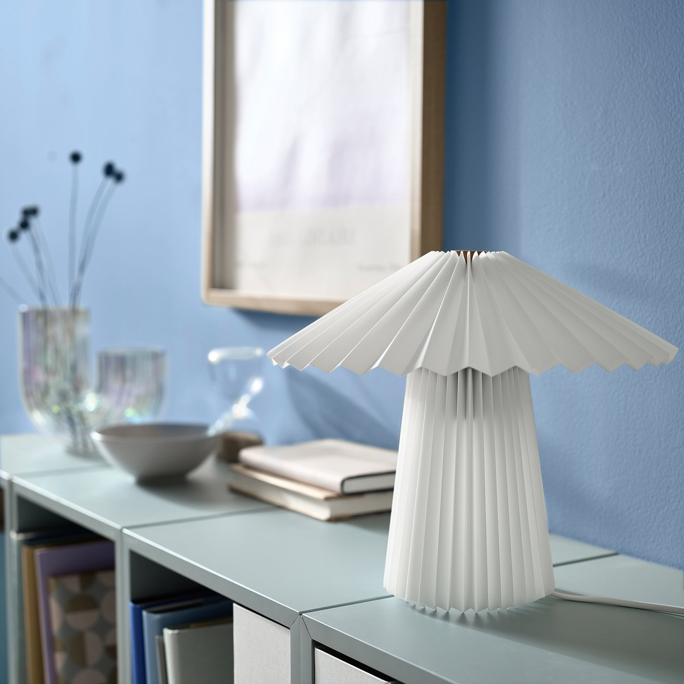 KUDDLAVA Table lamp - pleated white 11 "