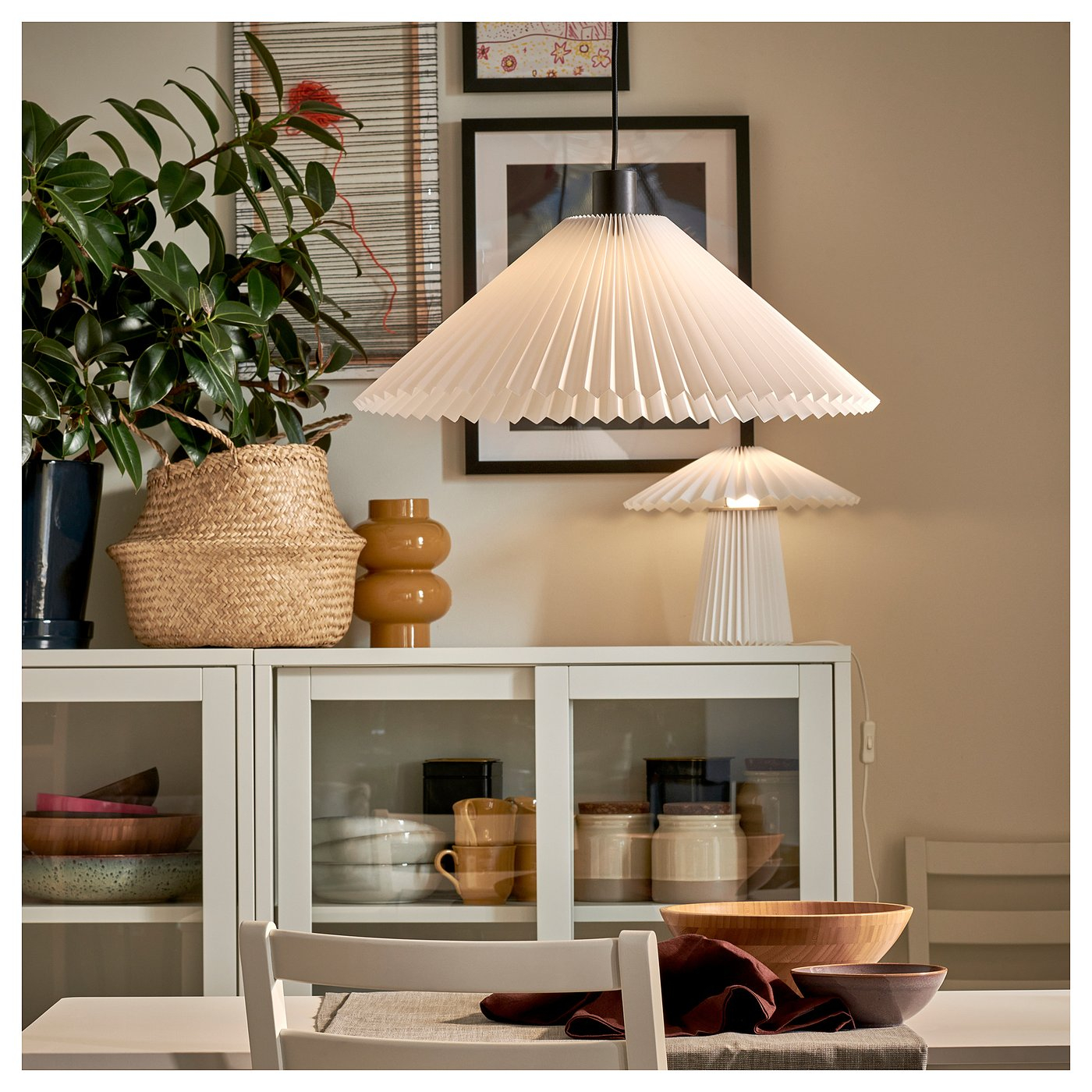 KUDDLAVA Table lamp - pleated white 11 "