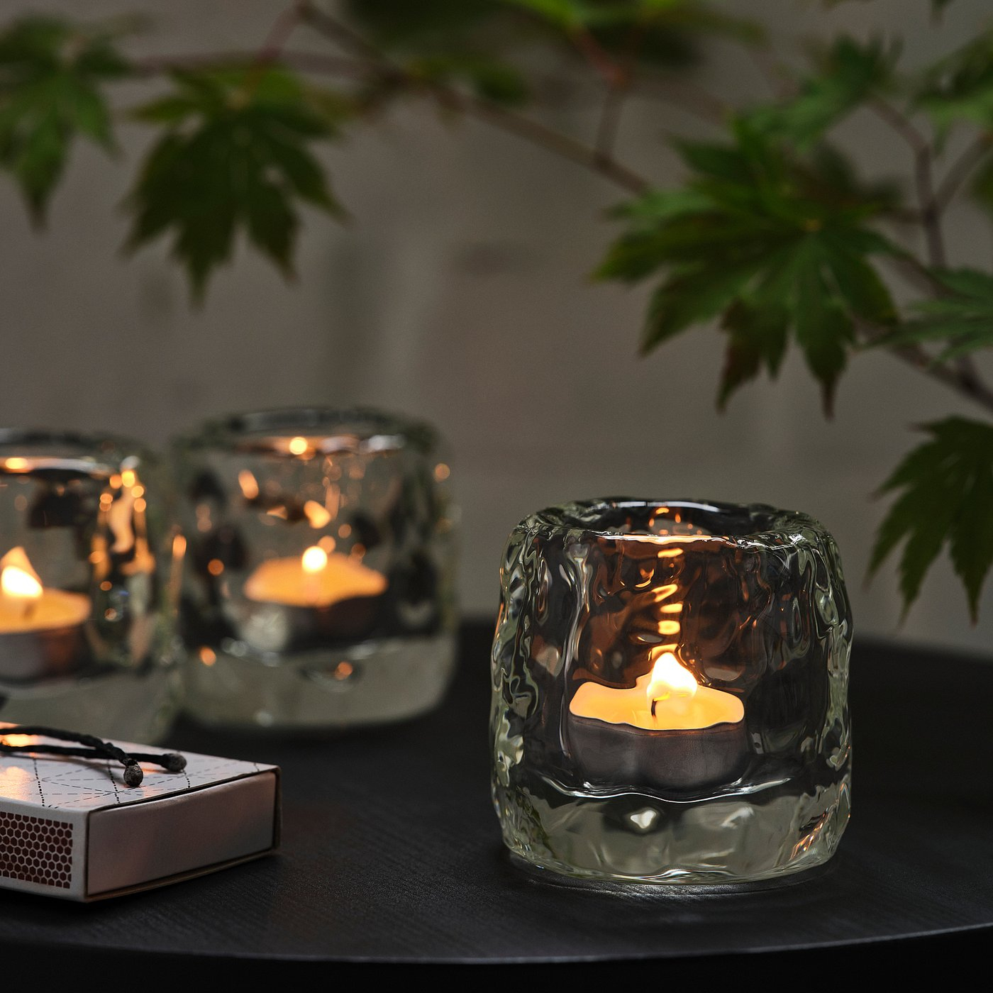 STOCKHOLM 2025 Tealight holder - clear glass 3 "