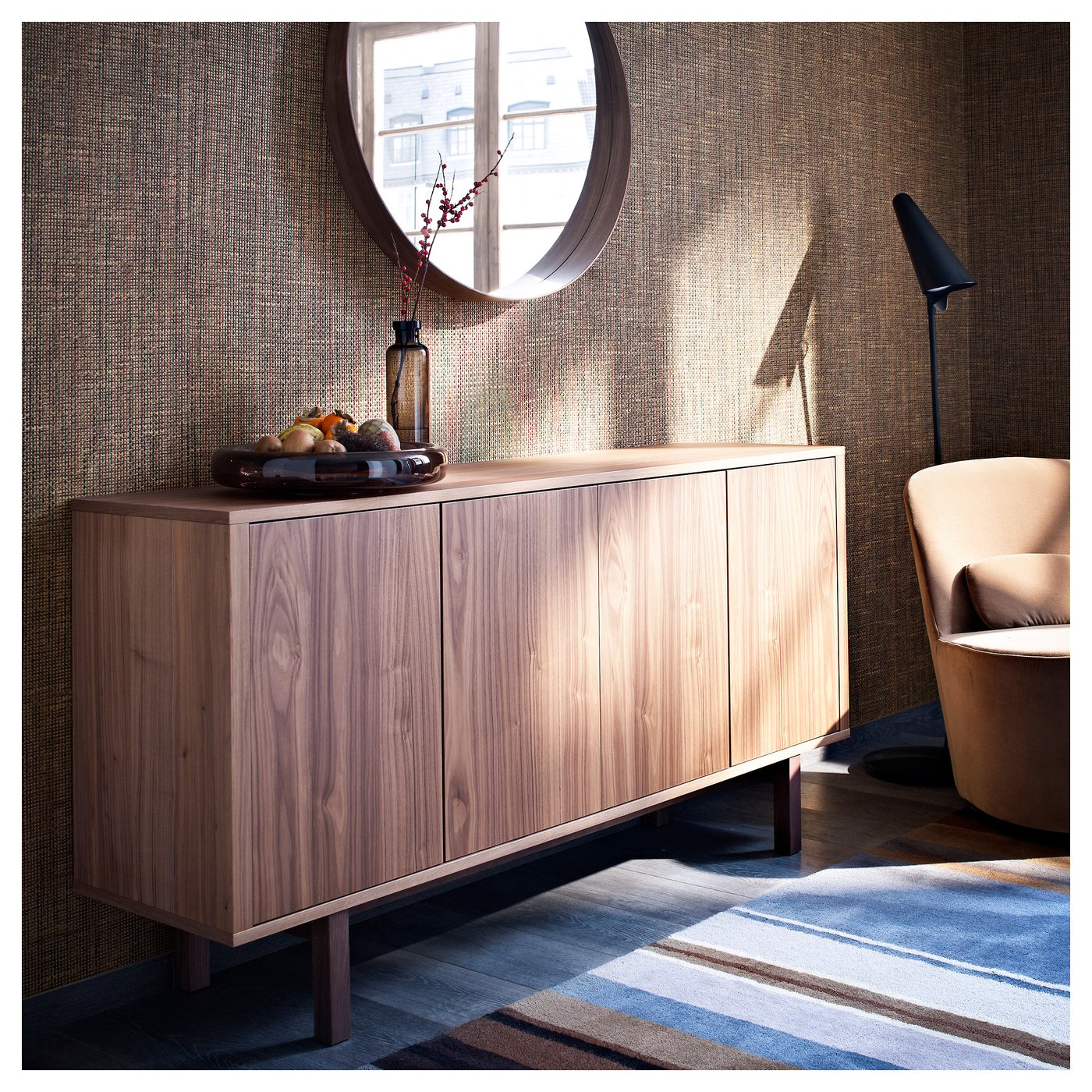 STOCKHOLM Mirror - walnut veneer 31 1/2 "