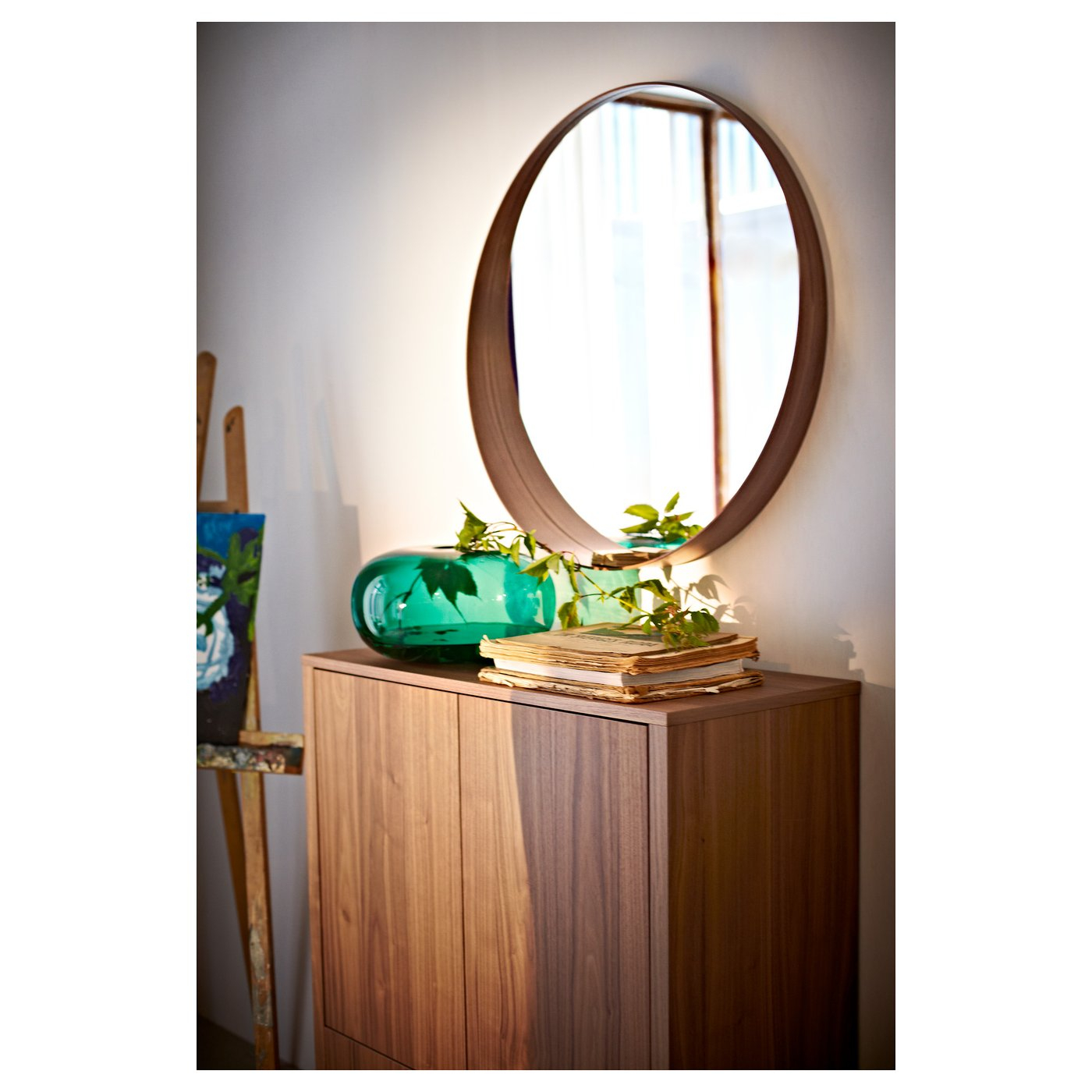 STOCKHOLM Mirror - walnut veneer 31 1/2 "