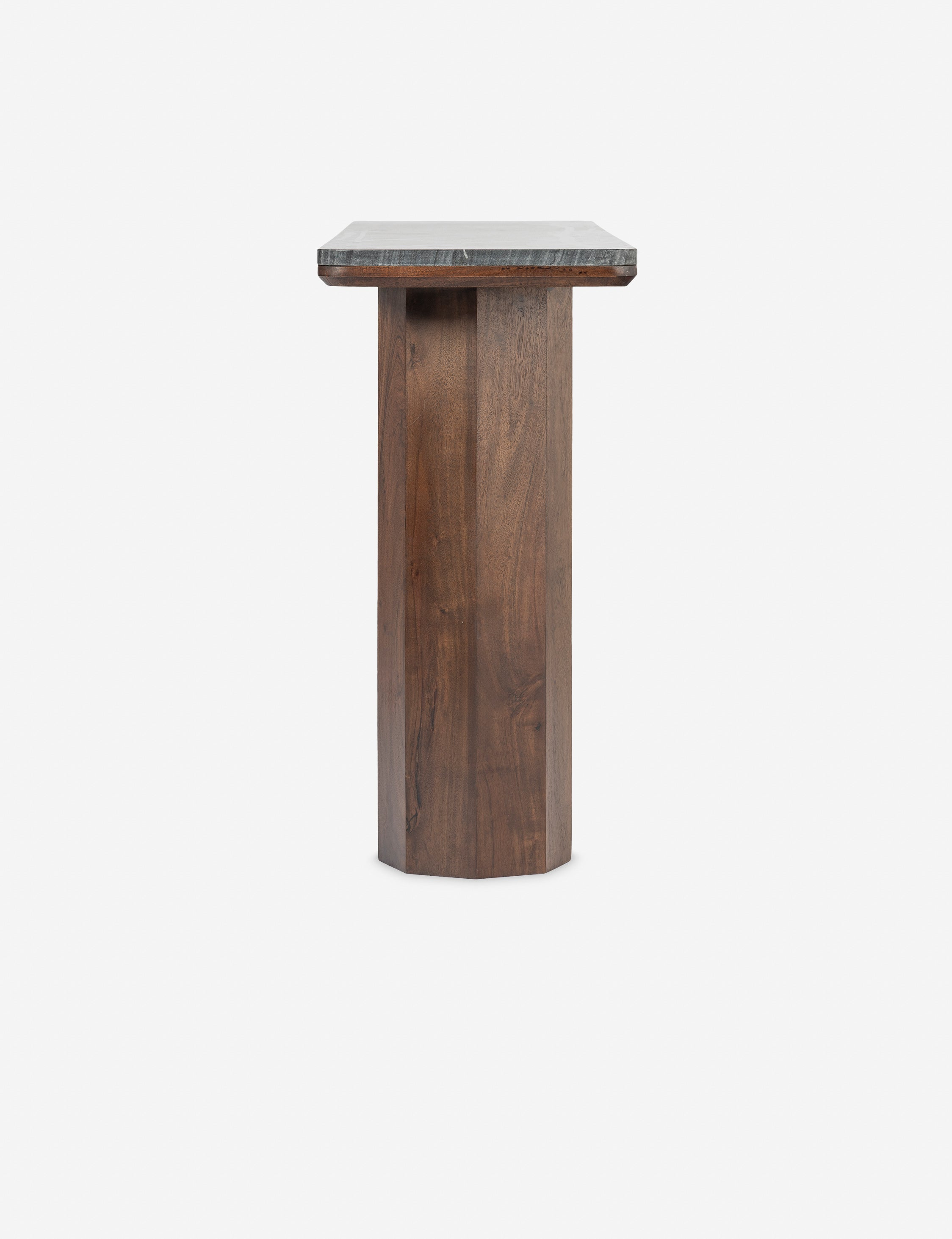 Phan Console Table - Brown and Black Marble