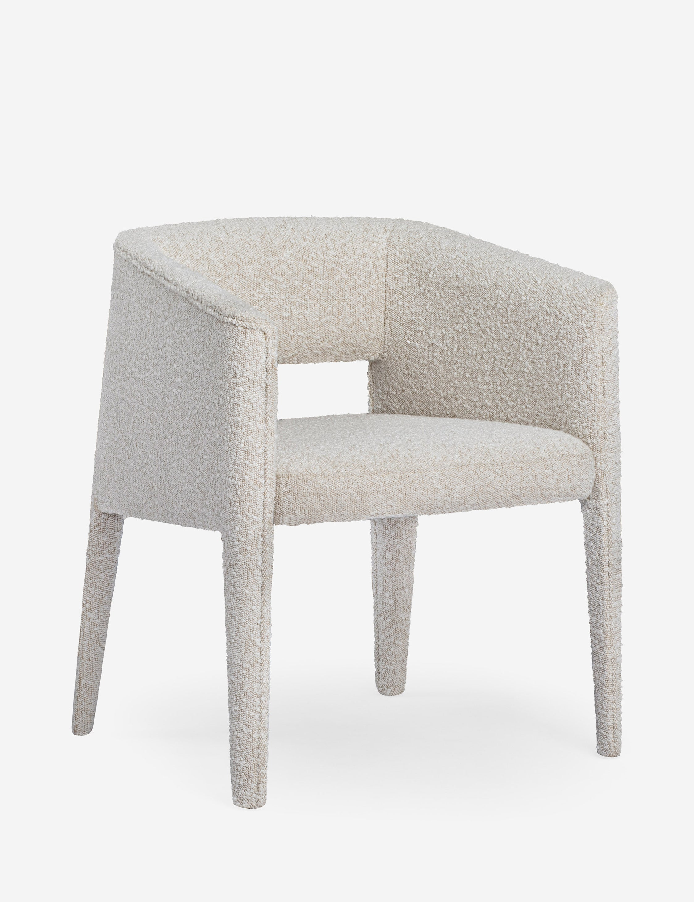 Velez Dining Arm Chair - Ivory Boucle