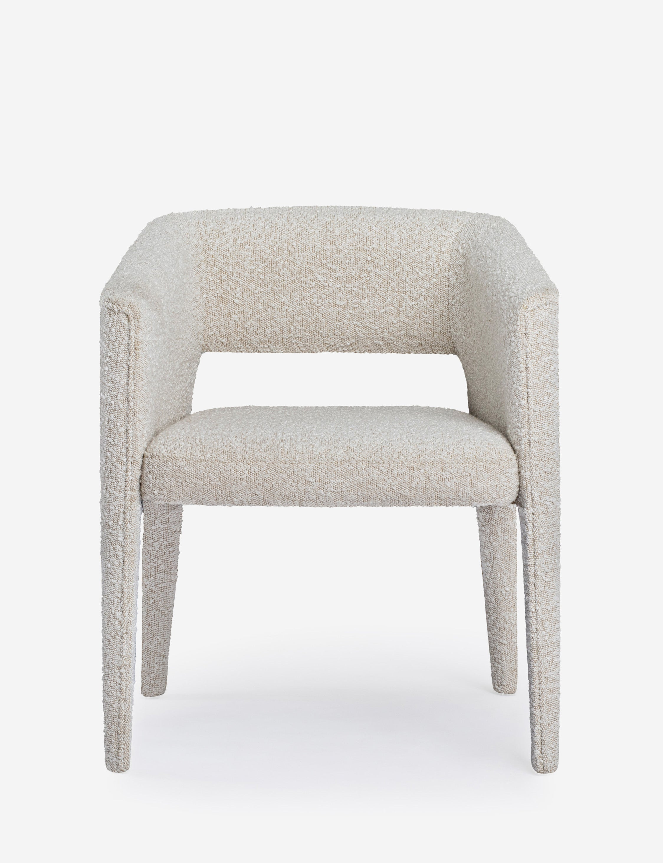 Velez Dining Arm Chair - Ivory Boucle