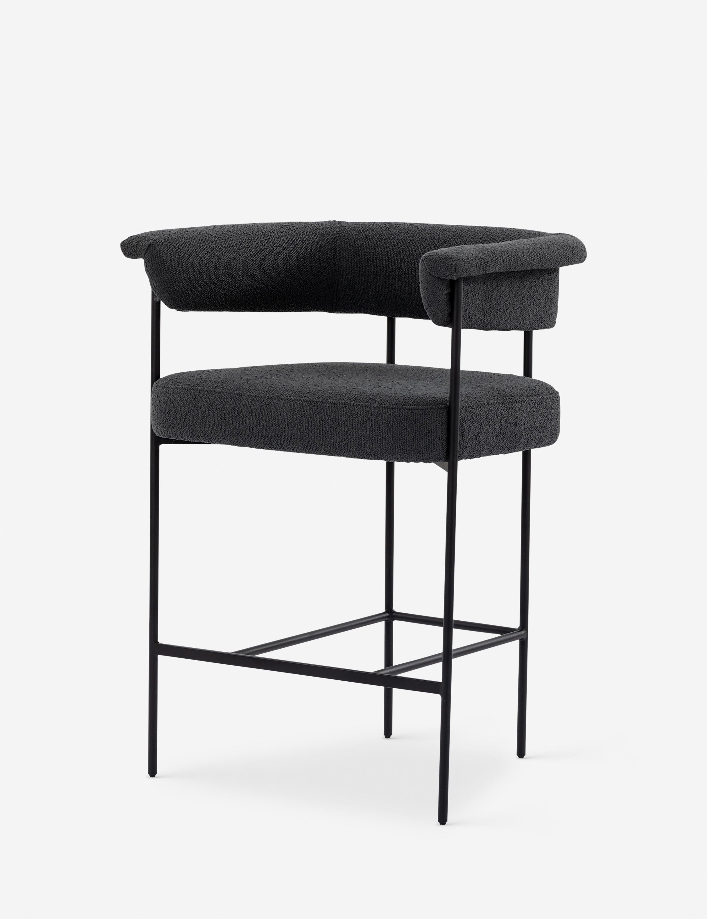 Kyleigh Counter Stool - Slate Boucle