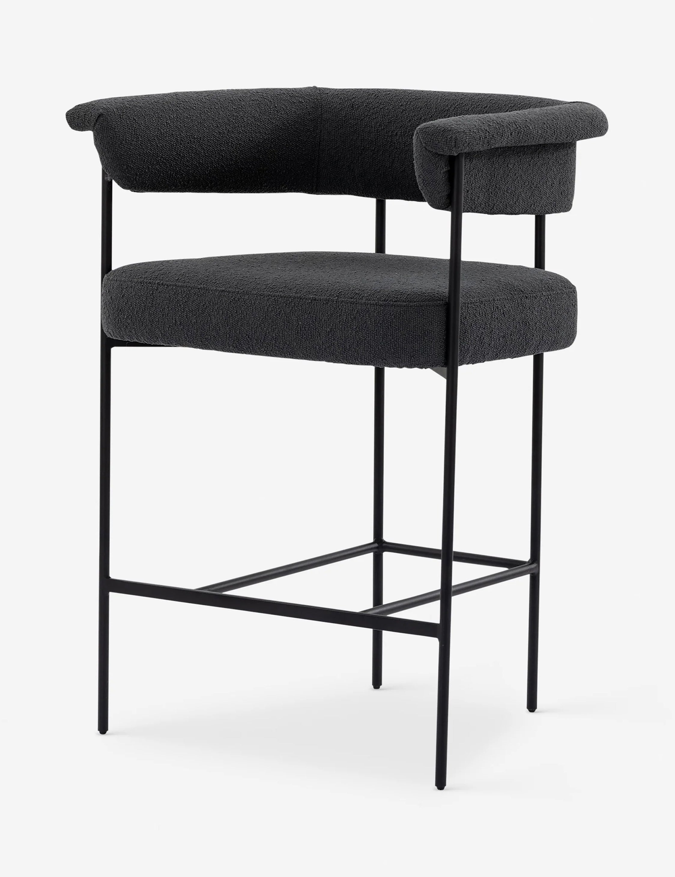Kyleigh Counter Stool - Slate Boucle